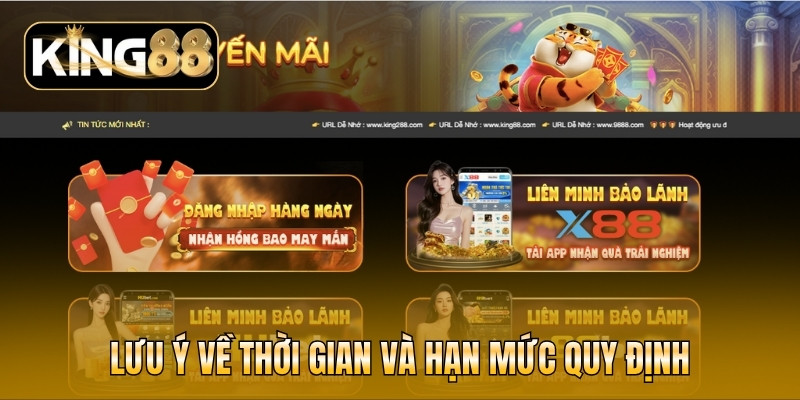 Lưu ý về thời gian và hạn mức quy định